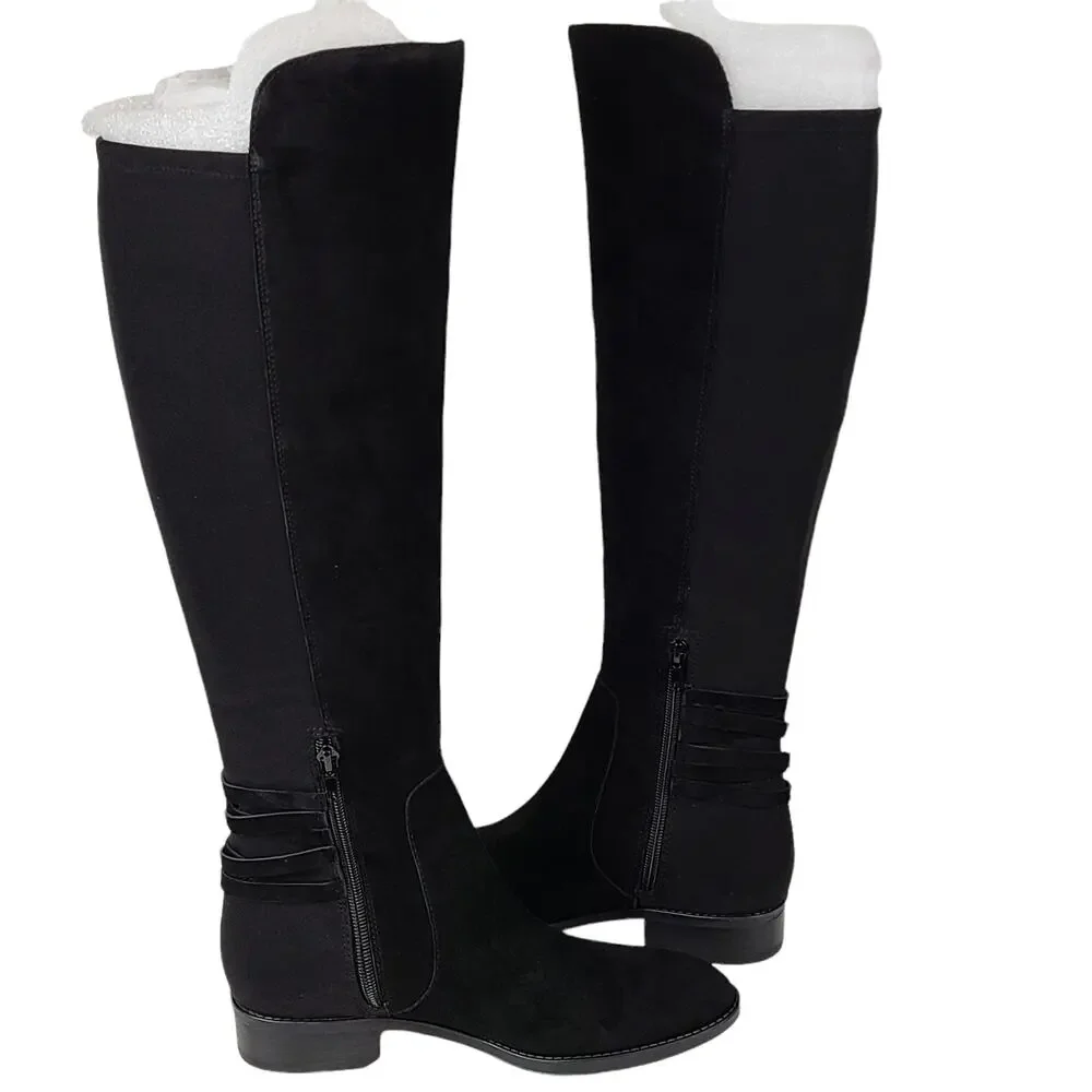Vince Camuto Pauletta Foxy black suede tall slouchy knee boots normcore 7.5